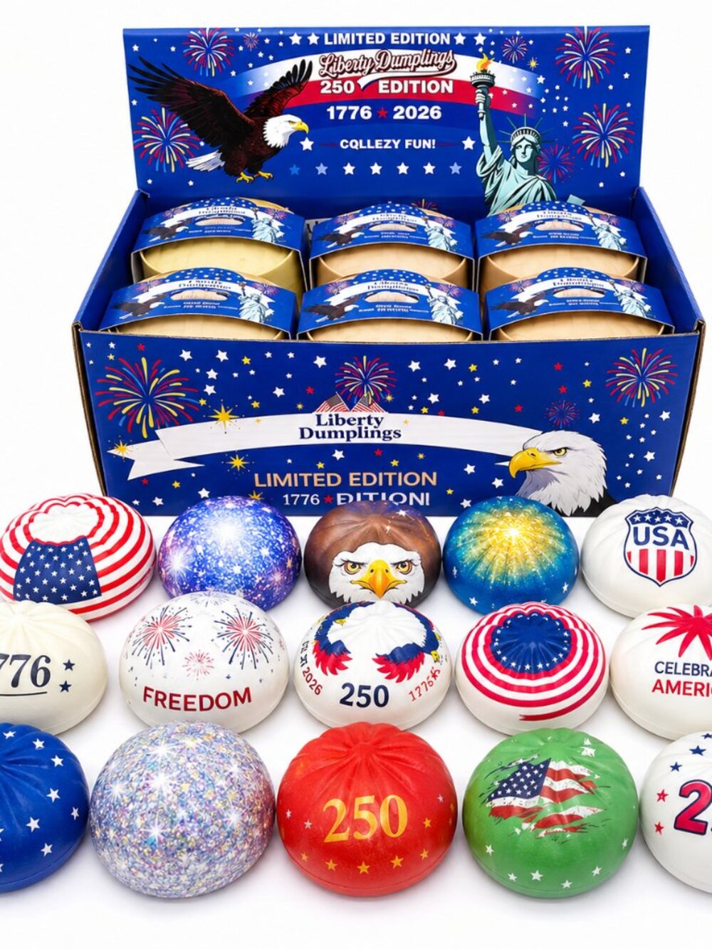 Liberty Dumplings Patriotic Squishy Stress Relief Toy Blind Pick